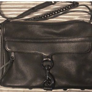 Rebecca Minkoff Mini Mac Leather Convertible Crossbody Purse Black